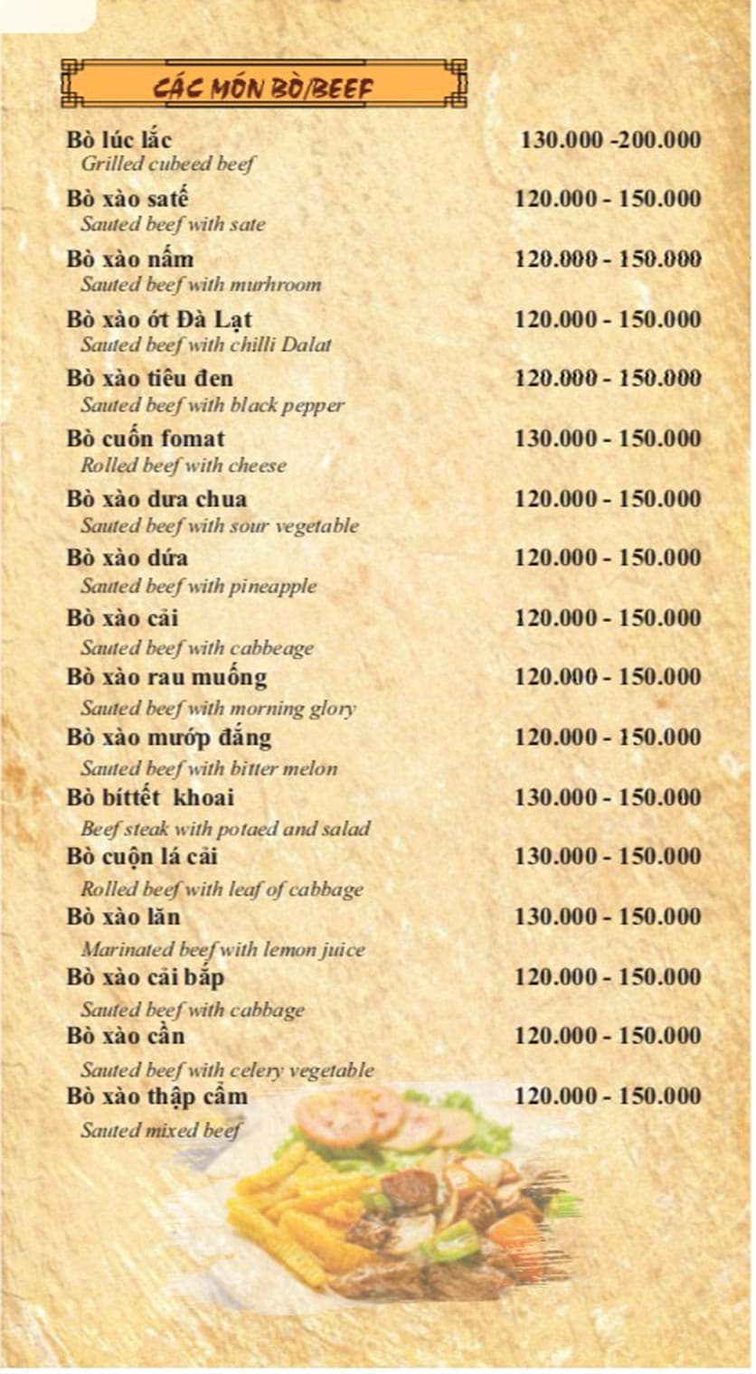 Bảng giá 