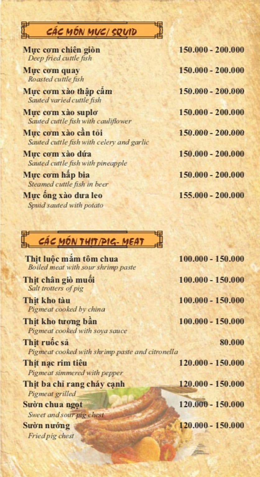 Bảng giá 
