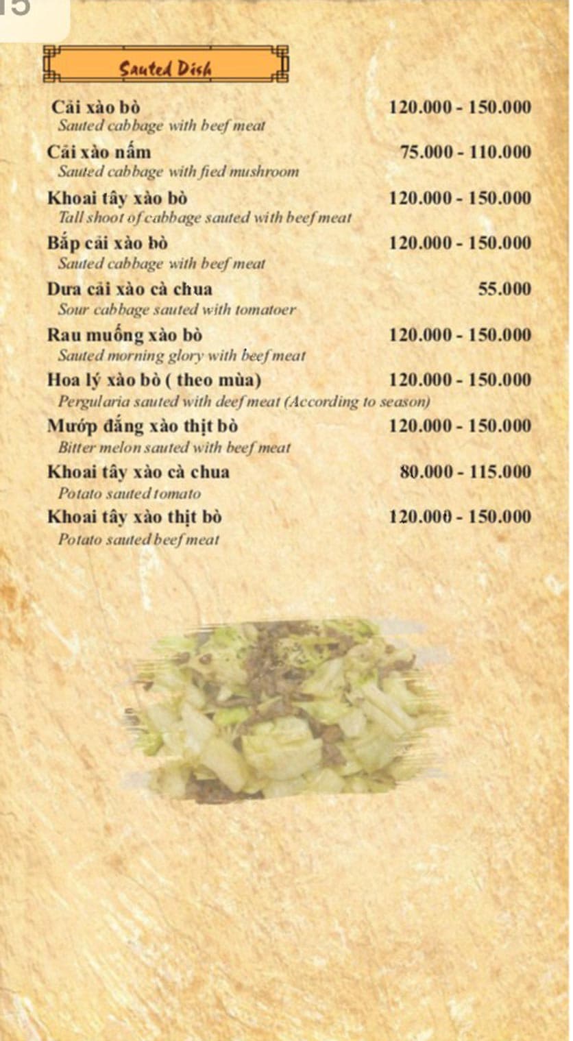 Bảng giá 