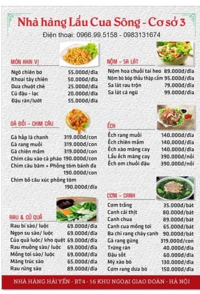 Bảng giá 