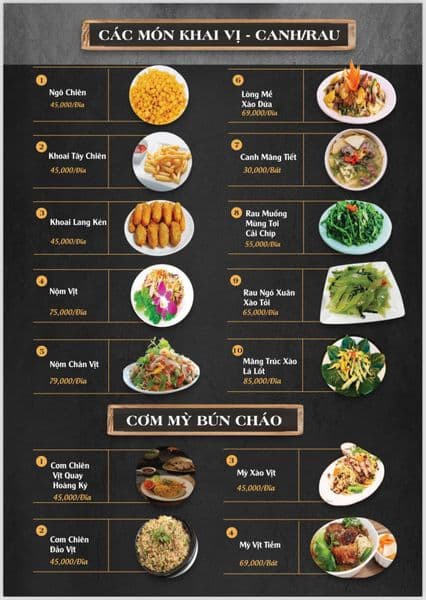 Bảng giá 