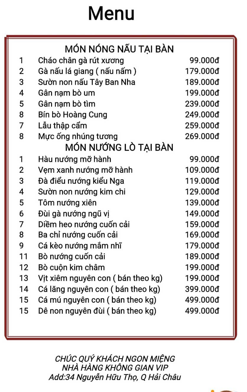 Bảng giá 