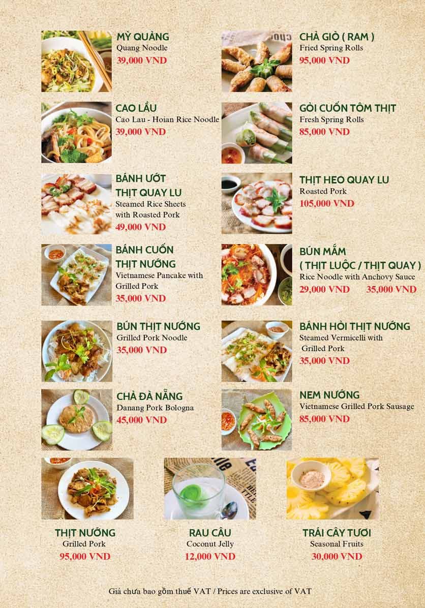 Bảng giá 